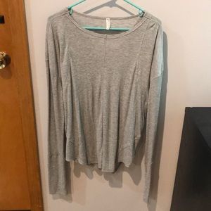 Gray long sleeve top
